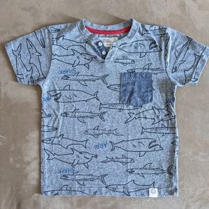 Free Planet Pocket Shark Henley T-shirt